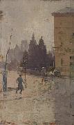 Tom roberts By the Treasury oil on canvas